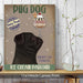 Pug, Black, Ice Cream, Dog Art Print, Wall art | Canvas 11x14inch