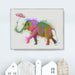 Elephant Rainbow Splash, Art Print, Canvas Wall Art