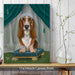 Basset Hound and Tiara, Dog Art Print, Wall art | Canvas 11x14inch