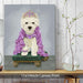 West Highland Terrier with Tiara, Dog Art Print, Wall art | Canvas 11x14inch
