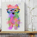 West Highland Terrier Rainbow Splash, Dog Art Print, Wall art | Canvas 11x14inch