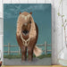 Horse Brown Pony with Bells, Full, Animal Art Print | Framed Black