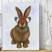 Rabbit and Flower Glasses, Art Print, Canvas Wall Art | Print 18x24inch