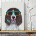 Springer Spaniel and Flower Glasses, Dog Art Print, Wall art | Canvas 11x14inch