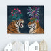Hot House Tigers, Pair, Dark, Art Print | Print 24x36in