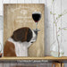 St Bernard, Dog Au Vin, Dog Art Print, Wall art | Canvas 11x14inch