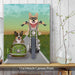 Corgi Chopper and Sidecar, Dog Art Print, Wall art | Canvas 11x14inch