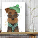 Airedale and Heart Glasses, Dog Art Print, Wall art | Canvas 11x14inch