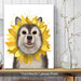 Husky Sunflower, Dog Art Print, Wall art | Canvas 11x14inch