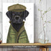 Labrador Black Country Dog, Dog Art Print, Wall art | Canvas 11x14inch