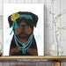 Rottweiler Flapper, Dog Art Print, Wall art | Canvas 11x14inch