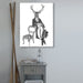 Deer and Chair, Limited Edition Print of drawing | Ltd Ed Canvas 28x40inch