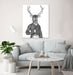Portrait of Deer Top Hat and Tails, Limited Edition Print of drawing | Ltd Ed Canvas 28x40inch