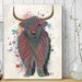 Highland Cow 1, Multicolour, Full, Animal Art Print | Framed Black