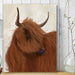 Highland Cow 2, Portrait, Animal Art Print | Framed Black