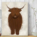 Highland Cow 3, Full, Animal Art Print | Framed Black