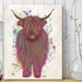 Highland Cow 3, Multicolour, Full, Animal Art Print | Framed Black