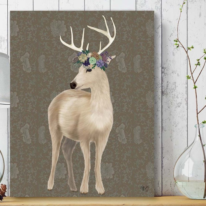 Deer Bohemian 1 Full, Art Print, Canvas Wall Art | Print 18x24inch