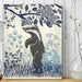 Country Lane Badger 4, Blue, Art Print | Print 18x24inch