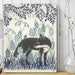 Country Lane Fox 2, Blue, Art Print | Framed Black