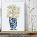 Chinoiserie Lilies White, Blue Vase, Art Print | Framed Black