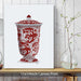 Chinoiserie Vase Tree Red, Art Print | Framed Black