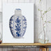 Chinoiserie Vase Vine Blue, Art Print | Framed Black