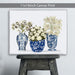 Chinoiserie Flower Trio 3, Blue, Art Print | Framed Black