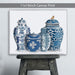 Chinoiserie Vase Quartet 2, Blue, Art Print | Framed Black