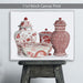 Chinoiserie Vase Quartet 3, Red, Art Print | Framed Black