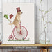 Golden Retriever on Penny Farthing, Dog Art Print, Wall art | Canvas 11x14inch