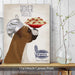 Boxer Pasta Cream, Dog Art Print, Wall art | Canvas 11x14inch
