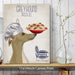 Greyhound Fawn Pasta Cream, Dog Art Print, Wall art | Canvas 11x14inch