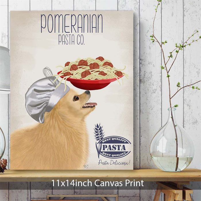 Pomeranian Pasta Cream, Dog Art Print, Wall art | Canvas 11x14inch