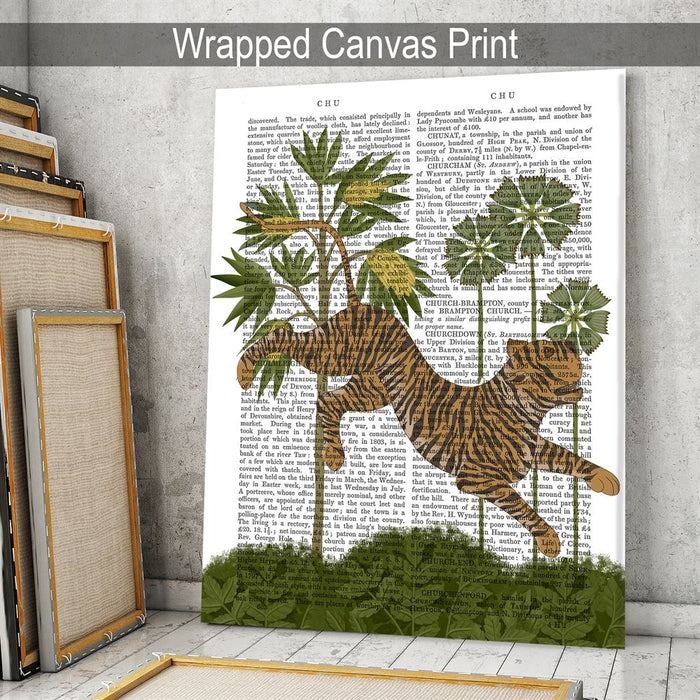 Leaping Tiger, Animalia Book Print, Art Print, Wall Art
