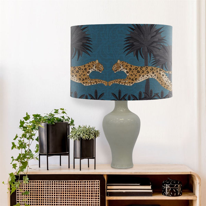 Leaping Leopard Lagoon, Animalia, Lamp shade, Drum, Pendant Lighting ...