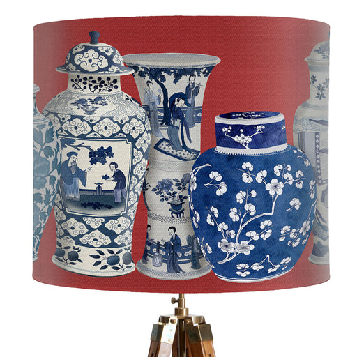 Chinoiserie vase Red