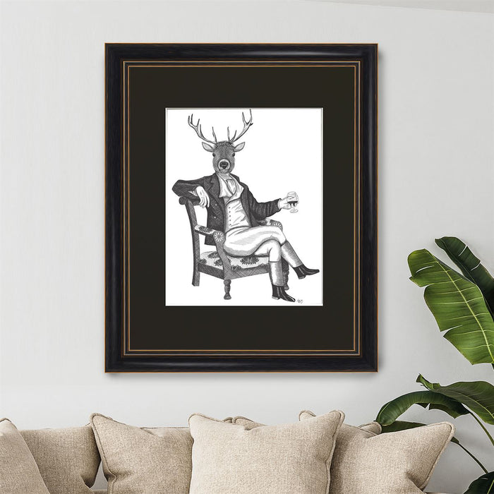 Distinguished Deer, Limited Edition Print of drawing — FabFunky