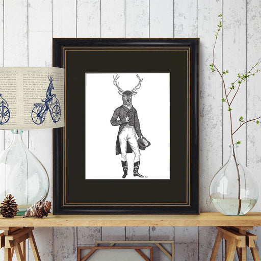 Deer Top Hat and Tails, Limited Edition Print of drawing | Ltd Ed Print 18x24inch
