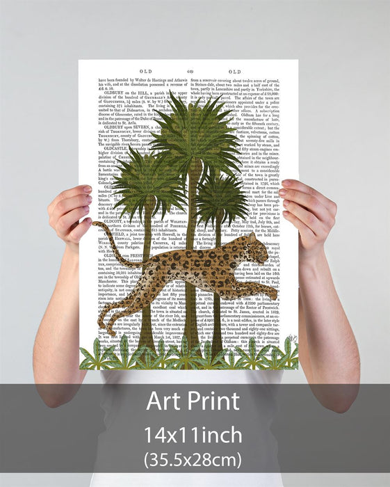 Leaping Leopard, Animalia Book Print, Art Print, Wall Art