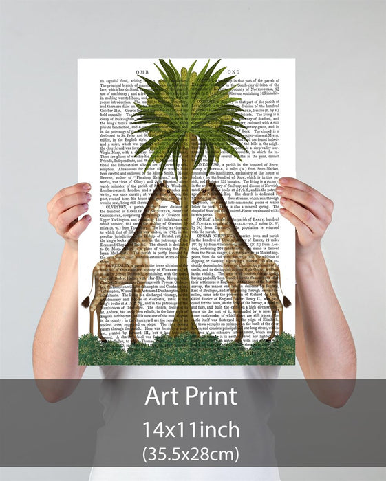 Giraffe Twins, Animalia Book Print, Art Print, Wall Art